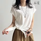 【衣途】設計感休閒短袖T恤(KDTY-B701) 無 白色