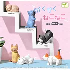 【日本正版授權】全套6款 角角雕刻貓 扭蛋/轉蛋 雕刻收藏/雕刻貓咪/動物模型 084934