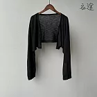 【衣途】坎肩針織防曬開衫外套(KDCY-B877) F 黑色