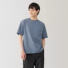 【MUJI 無印良品】男抗UV吸汗速乾短袖T恤 S 藍色