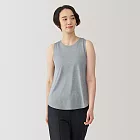 【MUJI 無印良品】女不易汗染運動坦克背心 S 灰白