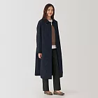 【MUJI 無印良品】女撥水加工折領大衣 S 黑色