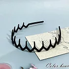 【卡樂熊】基本磨砂純色齒梳造型髮箍(五色)- 黑色