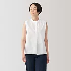 【MUJI 無印良品】女涼感平織布無袖套衫 S 白色