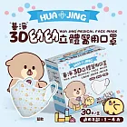 華淨醫用口罩-3D耳帶式立體醫療口罩-幼幼用 (30片/盒)-制服藍