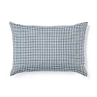 【MUJI 無印良品】再生聚酯速乾枕套/43/深藍格紋【成品尺寸】45*88cm 圓柱形。【適用尺寸】43*63cm。