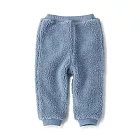 【MUJI 無印良品】幼兒高腰絨毛刷毛休閒褲 80 煙燻藍