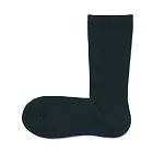 【MUJI 無印良品】男棉混錐形商務直角襪25-27cm 黑色