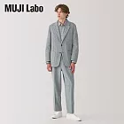 【MUJI 無印良品】MUJI Labo男喀什米爾混打褶褲 S 淺灰