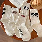 JDS.SOCKS 可愛卡通學院風棉襪  * (五入組，不挑)