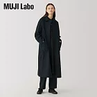 【MUJI 無印良品】MUJI Labo女羊毛混長大衣 M 暗藍