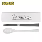 【日本正版授權】史努比 兩件式 餐具組 日本製 環保餐具/湯匙/筷子 Snoopy/PEANUTS