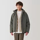 【MUJI 無印良品】男可水洗鋪棉連帽外套 XL 深摩卡棕