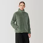 【MUJI 無印良品】女絨毛刷毛外套 S 淺綠