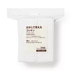 【MUJI 無印良品】可撕型化妝棉/86入/約85x60mm