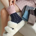JDS.SOCKS  復古甜美圓點拼接撞色棉襪  * (3入組，不挑)