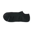 【MUJI 無印良品】男清爽舒適棉質淺口直角襪25-27cm 黑色