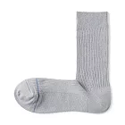 【MUJI 無印良品】男清爽舒適棉質直角襪25-27cm 灰銀