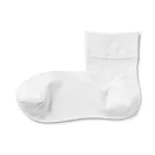 【MUJI 無印良品】女足口柔軟舒適莫代爾混輕薄直角短襪23-25cm 柔白