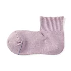 【MUJI 無印良品】女清爽舒適棉質直角短襪23-25cm  薰衣草紫