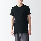 【MUJI 無印良品】男無側縫圓領短袖T恤/2入 S 黑色