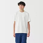 【MUJI 無印良品】男天竺圓領短袖T恤 M 白色
