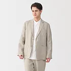 【MUJI 無印良品】男亞麻水洗外套 S 原色