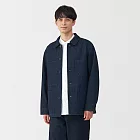 【MUJI 無印良品】男吉貝木棉混丹寧外套 S 暗藍