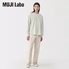 【MUJI 無印良品】MUJI Labo男傳統編織迷你裏毛圓領長袖T恤 L 淺灰