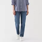【MUJI 無印良品】女彈性丹寧合身直筒褲 23 藍色