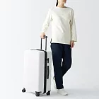 【MUJI 無印良品】四輪硬殼止滑拉桿箱75L 柔白