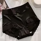 【唯蜜色】爆款中腰包臀輕奢緞面無痕冰絲桑蠶絲底檔女用內褲 L 黑色
