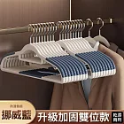 【美好家 Mehome】日系雙邊防滑無痕衣架 挪威藍10入組