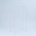 【MUJI 無印良品】雙桿掛衣架/白灰約寬80.5×深48×高155公分