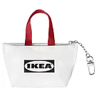 IKEA環保購物袋造型-迷你耳機悠遊卡鑰匙圈小包 (平行輸入商品) 紅白
