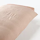 【MUJI 無印良品】再生聚酯速乾被套/S /單人/粉紅格紋
