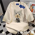 【Lockers 木櫃】美式小狗重磅短袖T恤 L114042102 F 杏色