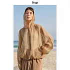 ltyp旅途原品 「輕氧」清透寬鬆休閒運動風薄款防曬連帽外套女 M L  M 琥珀棕