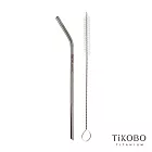 【鈦工坊TiKOBO】純鈦彎式吸管 6mm (贈吸管刷)