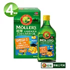 Ｍollers睦樂 鱈魚肝油(綜合水果風味)250mlX4瓶 原裝進口 喝的鱈魚肝油 原廠公司貨