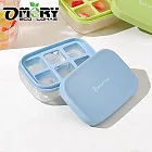 【OMORY】MINI 6格下壓式製冰盒(附座)- 藍色