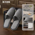 一次性拖鞋 拋棄式拖鞋 飯店拖鞋 亞麻布/雙層底 灰色3雙