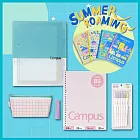 【獨家贈品】KOKUYO 夏日開學文具套組- 亮藍