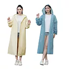 【COMET】17絲磨砂EVA加厚輕便雨衣2入組(時尚雨衣 加厚雨衣 成人雨衣 環保雨衣 便攜雨衣/889856) 黃藍各1