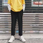 【AMIEE】韓版潮流直筒運動長褲(男裝/KDPY-K112) M 黑色