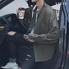 【AMIEE】韓版潮流純色休閒百搭襯衫上衣(男裝/KDTY-C09) M 軍綠