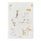 MIDORI POCKET DIARY 2026手帳(月單週)B6- 小貓
