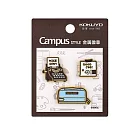 KOKUYO Eric聯名金屬徽章- 棕(打字機款)