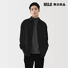 【MUJI 無印良品】男雙面起毛法蘭絨襯衫式外套 S 黑色