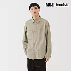 【MUJI 無印良品】男雙面起毛法蘭絨襯衫式外套 S 米色